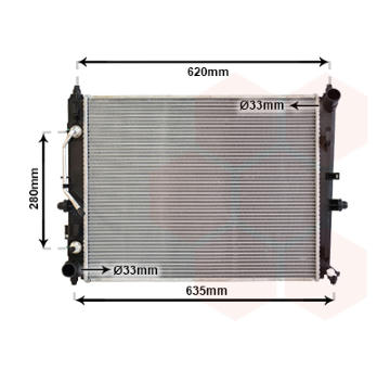 Chladič, chlazení motoru VAN WEZEL 17012714