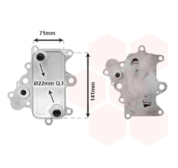 Olejový chladič, motorový olej VAN WEZEL 17013102