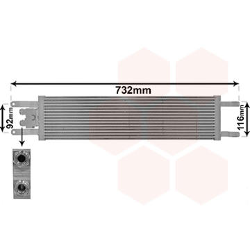 Olejový chladič, motorový olej VAN WEZEL 17013701