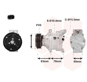 Kompresor, klimatizace VAN WEZEL 1701K103