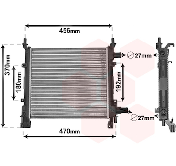 Chladič, chlazení motoru VAN WEZEL 18002260