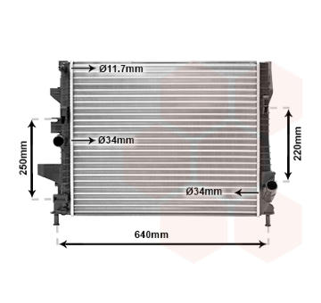 Chladič, chlazení motoru VAN WEZEL 18002644