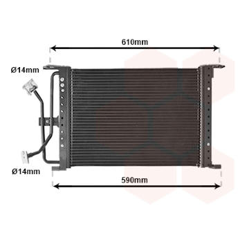 Kondenzátor, klimatizace VAN WEZEL 18005258