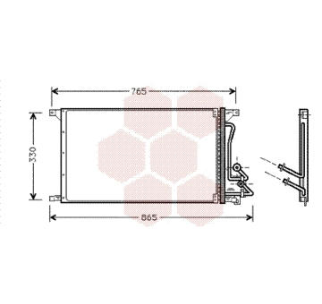 Kondenzátor, klimatizace VAN WEZEL 18005304