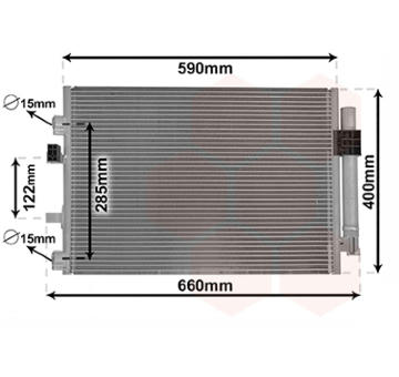 Kondenzátor, klimatizace VAN WEZEL 18005484