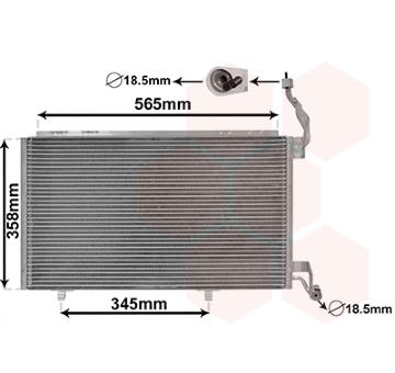 Kondenzátor, klimatizace VAN WEZEL 18005606