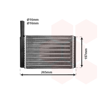 Výměník tepla, vnitřní vytápění VAN WEZEL 18006094