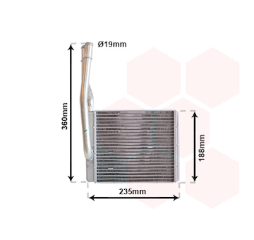 Výměník tepla, vnitřní vytápění VAN WEZEL 18006272