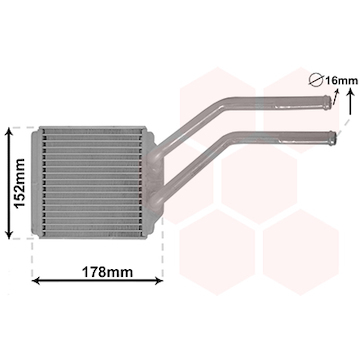 Výměník tepla, vnitřní vytápění VAN WEZEL 18006614