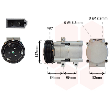Kompresor, klimatizace VAN WEZEL 1800K167