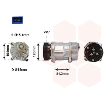 Kompresor, klimatizace VAN WEZEL 1800K267