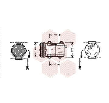 Kompresor, klimatizace VAN WEZEL 1800K277