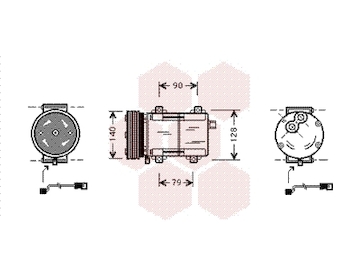 Kompresor, klimatizace VAN WEZEL 1800K288
