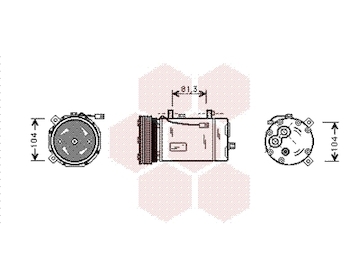 Kompresor, klimatizace VAN WEZEL 1800K307