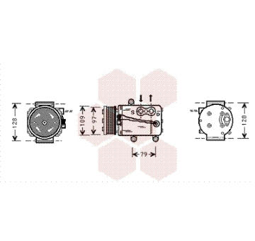 Kompresor, klimatizace VAN WEZEL 1800K339
