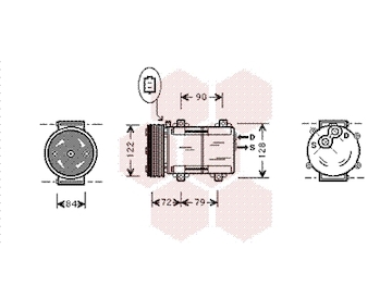 Kompresor, klimatizace VAN WEZEL 1800K351