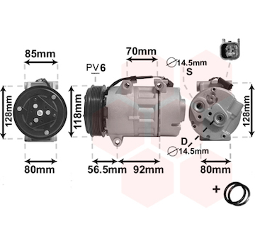 Kompresor, klimatizace VAN WEZEL 1800K394