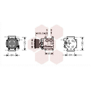 Kompresor, klimatizace VAN WEZEL 1800K402