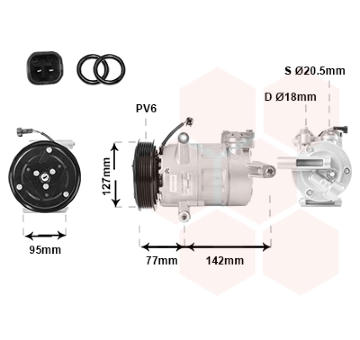 Kompresor, klimatizace VAN WEZEL 1800K469