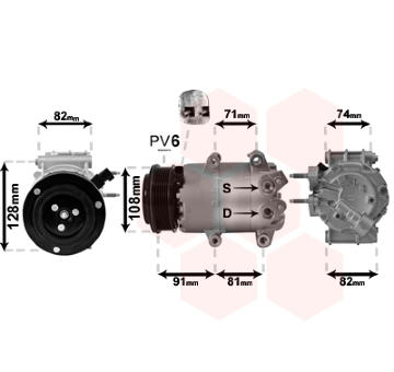Kompresor, klimatizace VAN WEZEL 1800K498