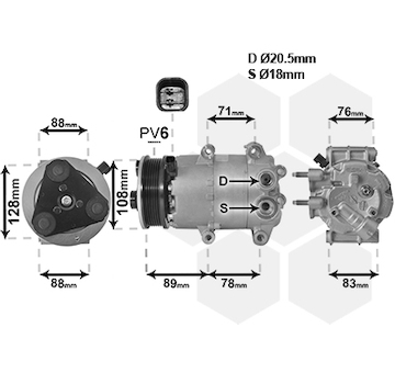 Kompresor, klimatizace VAN WEZEL 1800K571