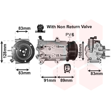 Kompresor, klimatizace VAN WEZEL 1800K588