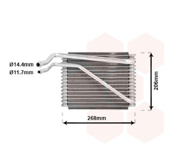 Výparník, klimatizace VAN WEZEL 1800V269