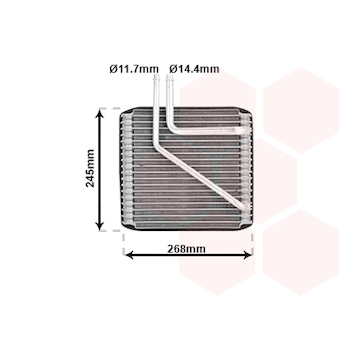 Výparník, klimatizace VAN WEZEL 1800V270