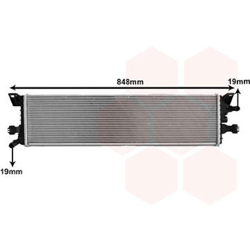 Chladič, chlazení motoru VAN WEZEL 18012724