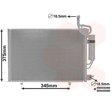 Kondenzátor, klimatizace VAN WEZEL 18015705