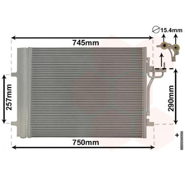 Kondenzátor, klimatizace VAN WEZEL 18015717