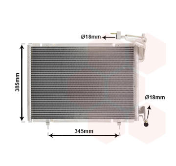 Kondenzátor, klimatizace VAN WEZEL 18015718