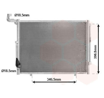 Kondenzátor, klimatizace VAN WEZEL 18015722