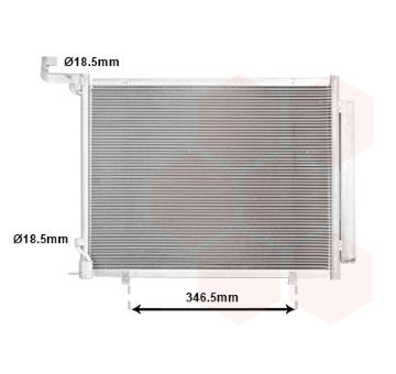 Kondenzátor, klimatizace VAN WEZEL 18015723