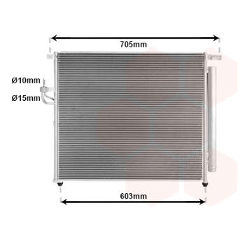 Kondenzátor, klimatizace VAN WEZEL 18015727