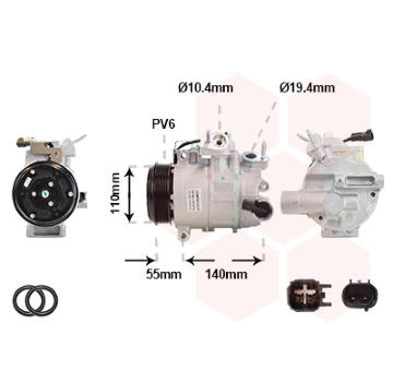 Kompresor, klimatizace VAN WEZEL 1801K702