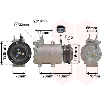 Kompresor, klimatizace VAN WEZEL 1801K711
