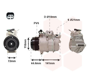 Kompresor, klimatizace VAN WEZEL 1801K719