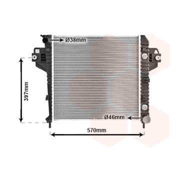 Chladič, chlazení motoru VAN WEZEL 21002043