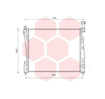 Chladič, chlazení motoru VAN WEZEL 21002054