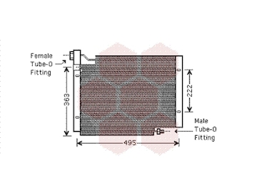 Kondenzátor, klimatizace VAN WEZEL 21005004