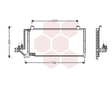 Kondenzátor, klimatizace VAN WEZEL 21005006