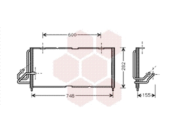 Kondenzátor, klimatizace VAN WEZEL 21005028
