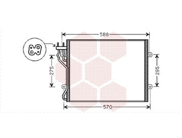 Kondenzátor, klimatizace VAN WEZEL 21005035