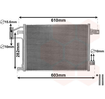 Kondenzátor, klimatizace VAN WEZEL 21005049