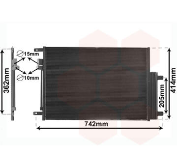 Kondenzátor, klimatizace VAN WEZEL 21015702
