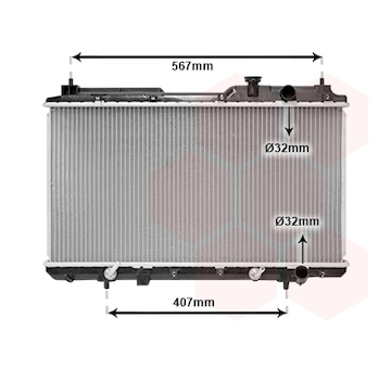 Chladič, chlazení motoru VAN WEZEL 25002104