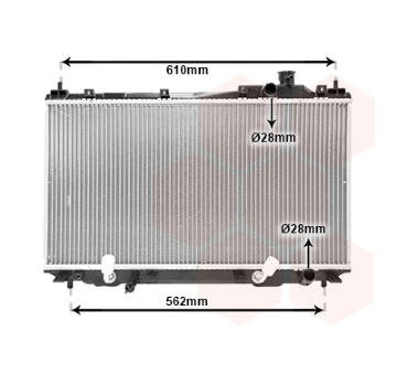 Chladič, chlazení motoru VAN WEZEL 25002114