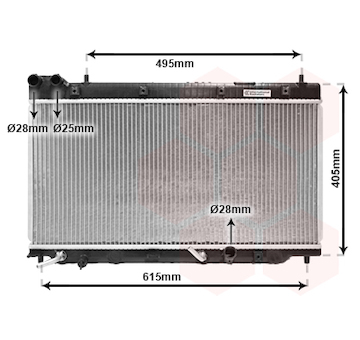 Chladič, chlazení motoru VAN WEZEL 25002195