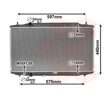 Chladič, chlazení motoru VAN WEZEL 25002303